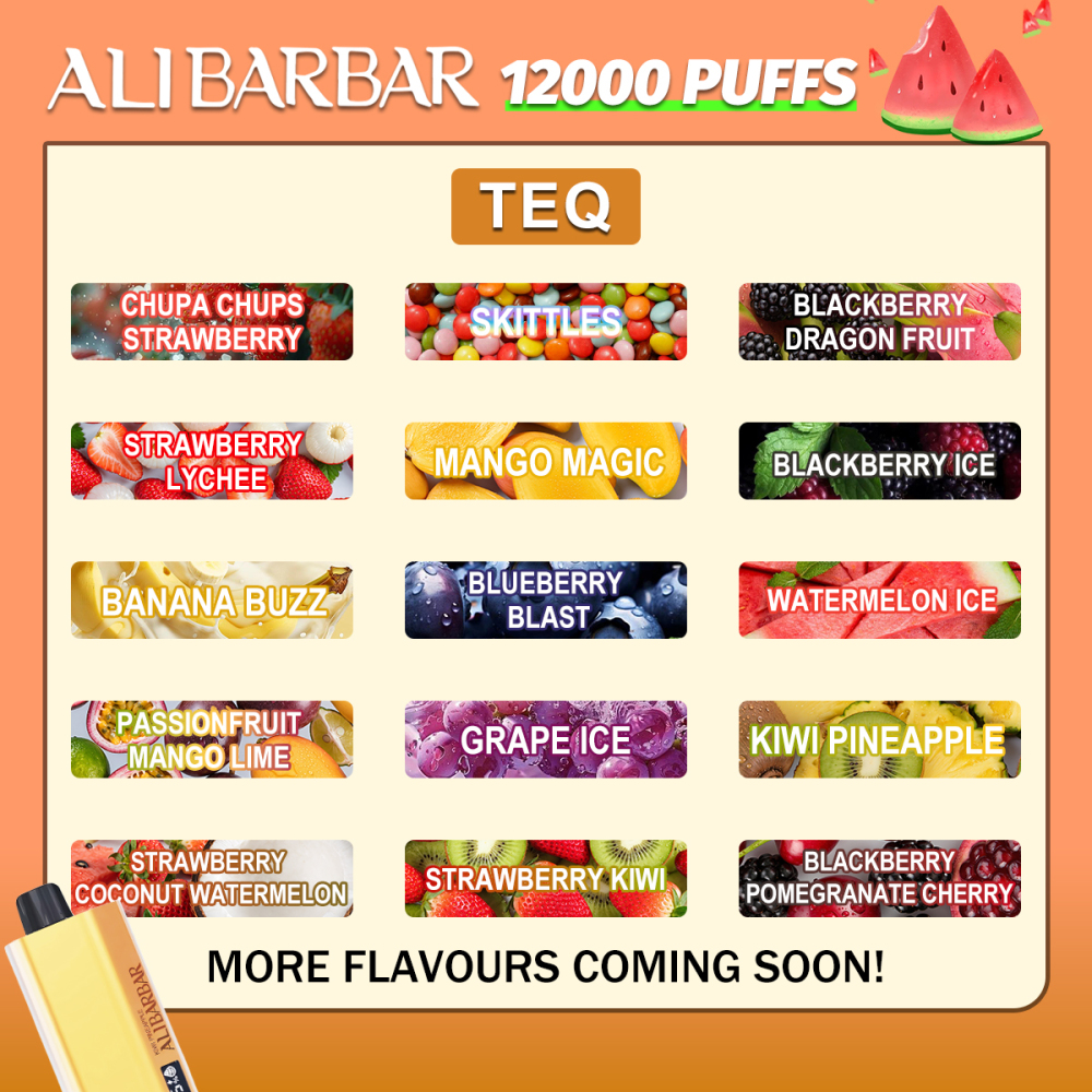 FAST AUS SHIPPING | ALIBARBAR TEQ 12000 Puffs Disposable Vape | Australian local Warehouse