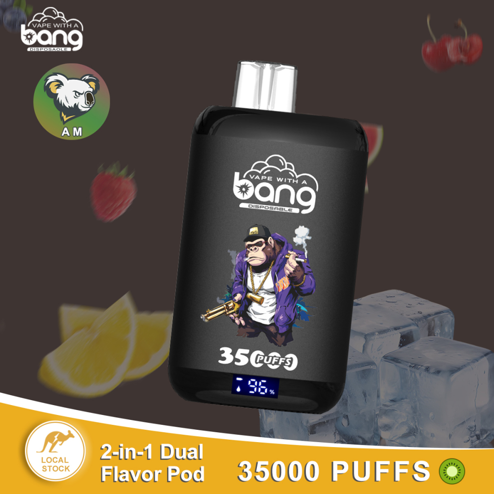FAST AUS SHIPPING | BANG 35000 Puffs – 2-in-1 Dual Flavour Pod Kit | Type-C, 650mAh, Dual Mesh 1.0ohm