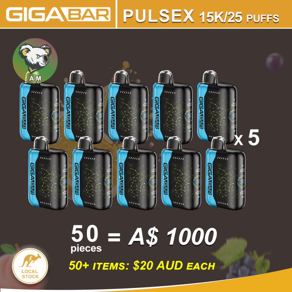 FAST AUS SHIPPING | GIGA BAR PULSE X 25000 PUFFS Disposable Vape - Wholesale Lot (50+ Units) | Local Warehouse
