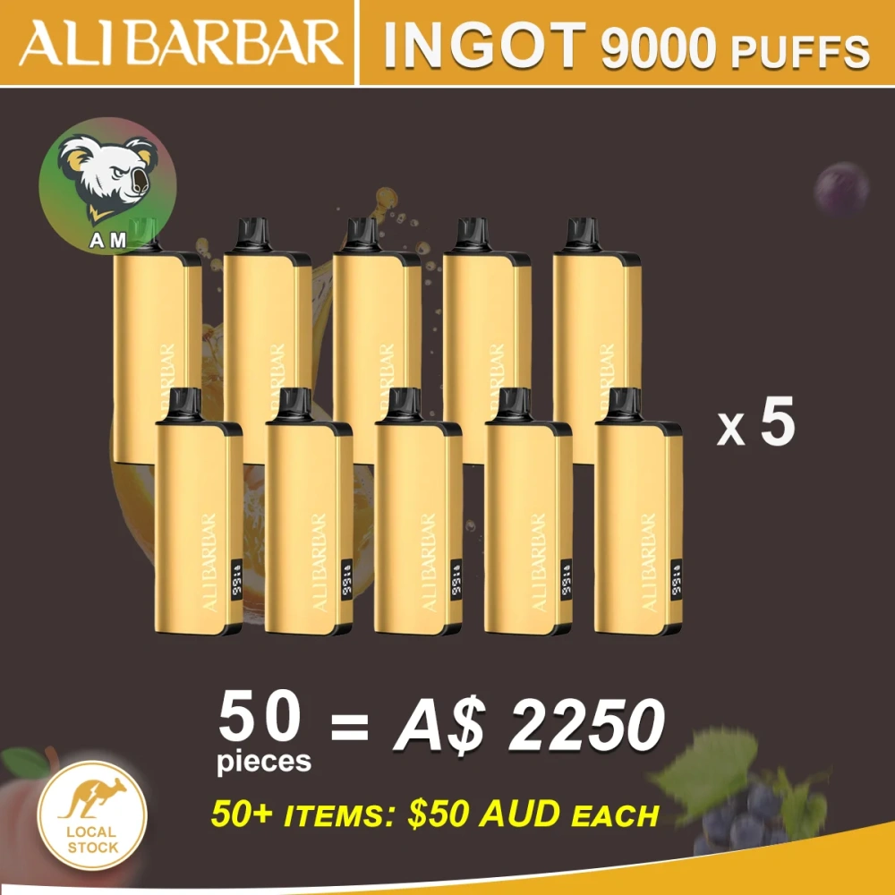 FAST AUS SHIPPING | ALIBARBAR INGOT 9000 Disposable Vape - Wholesale Lot (50+ Units) | Sydney Warehouse
