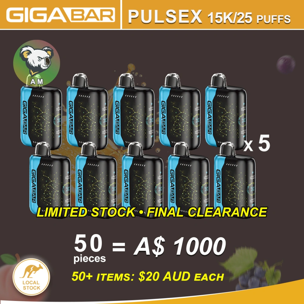 FAST AUS SHIPPING | GIGA BAR PULSE X 25000 Puffs Disposable Vape – Dual Mode 3D Curved Screen | Local Warehouse