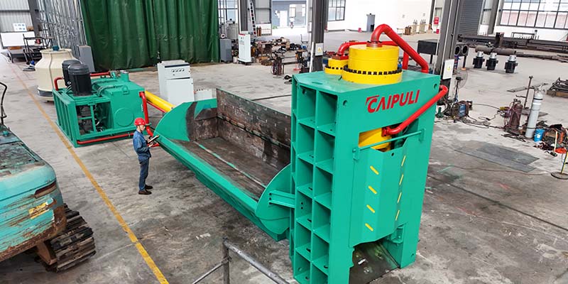 Brazilian customer customized brand CAIPULI-high speed hydraulic gantry shearing machine trial run