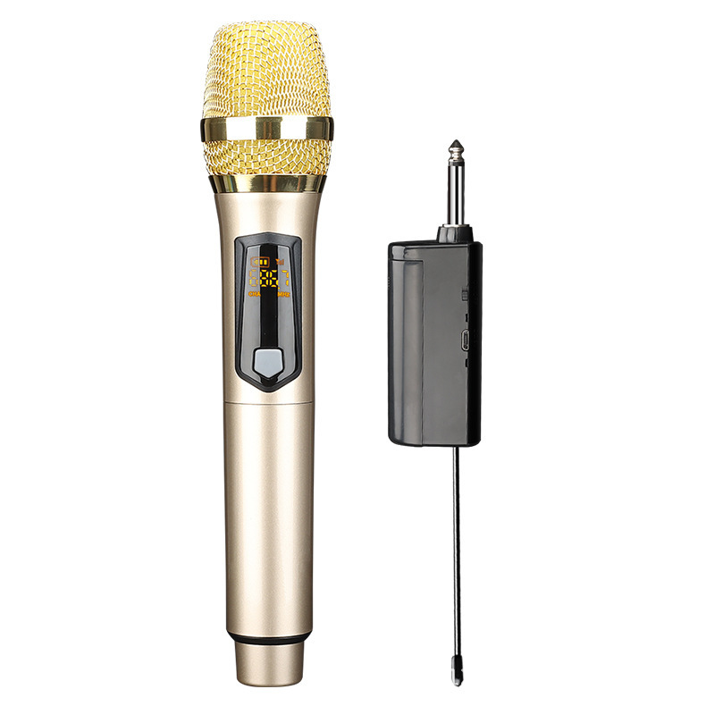 Handheld wireless microphone universal karaoke home audio outdoor square dance microphone drag two universal live sound card