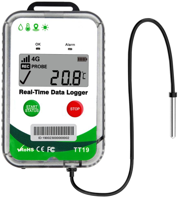 Registrador de datos de temperatura y humedad en tiempo real 4G