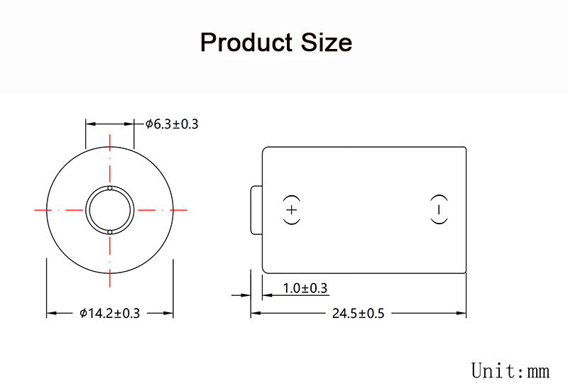 Цилиндрическая батарея CR14250