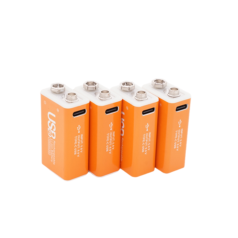 Kutacell Rechargeable Battery Type C 9V Li-ion Batteries 3700mWh