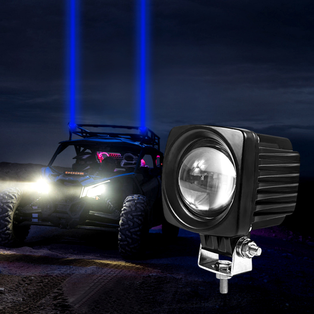 JOPOWER 2.5 Inch Single Color Laser Whip Lights for ATV UTV Polaris Can Am