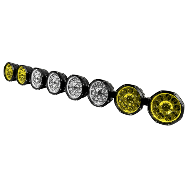 JOPOWER 12v 22/32/42/52" LED Round Laser Linkable Light Bar