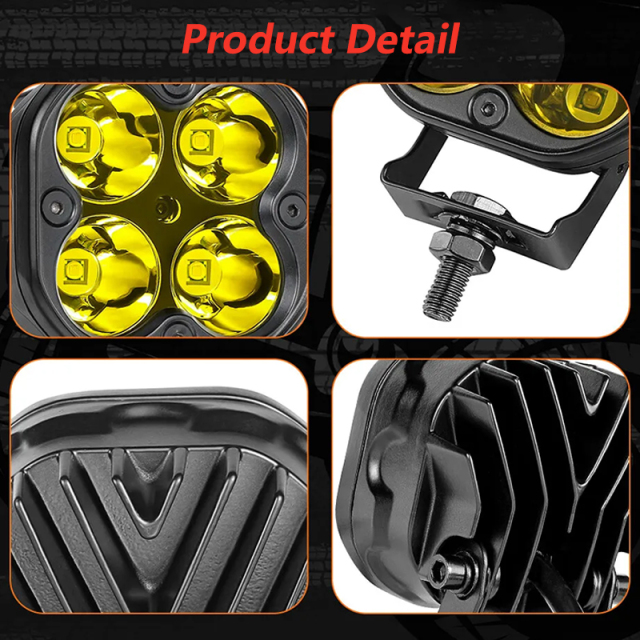 JOPOWER 3.5" LED Cube Pods Work Lights for Jeep