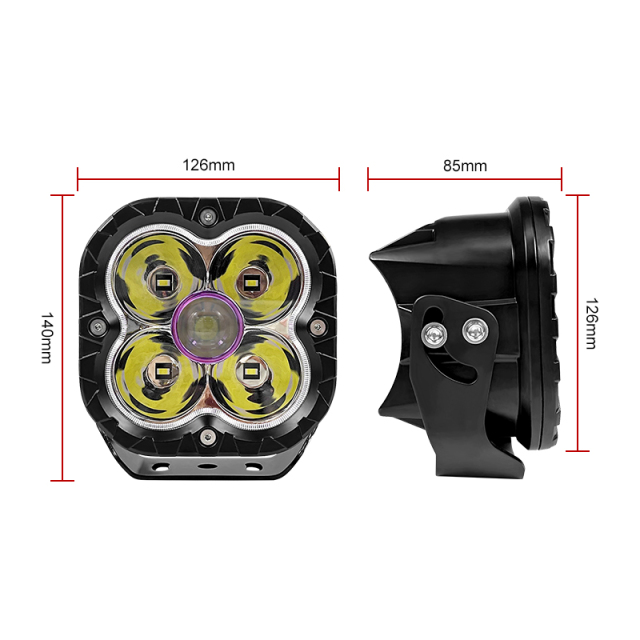 JOPOWER 5 inch Laser Cube LED Fog Lamp Light for Pickup Truck Offroad