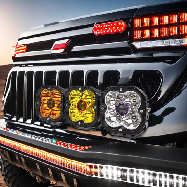 JOPOWER 5 inch Laser Cube LED Fog Lamp Light for Pickup Truck Offroad