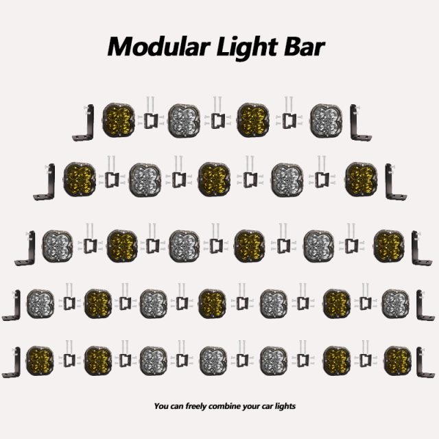 JOPOWER 42'' 350W 42000ML White Yellow Beam LED Light Bars