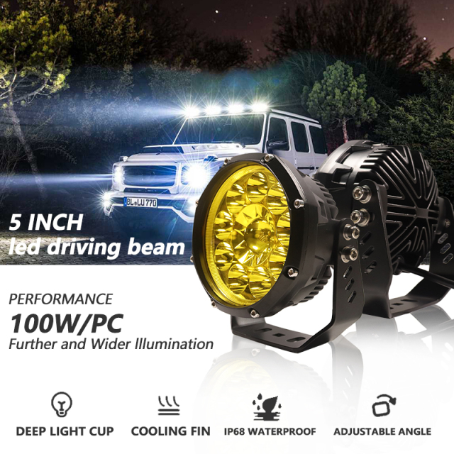 JOPOWER 12v Off-road Vehicle Driving Lights Laser for Jeep A pillar