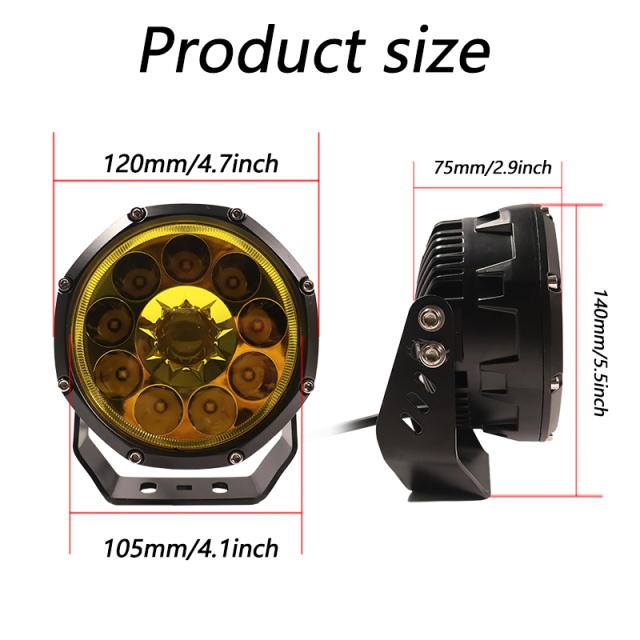 JOPOWER 12v Off-road Vehicle Driving Lights Laser for Jeep A pillar