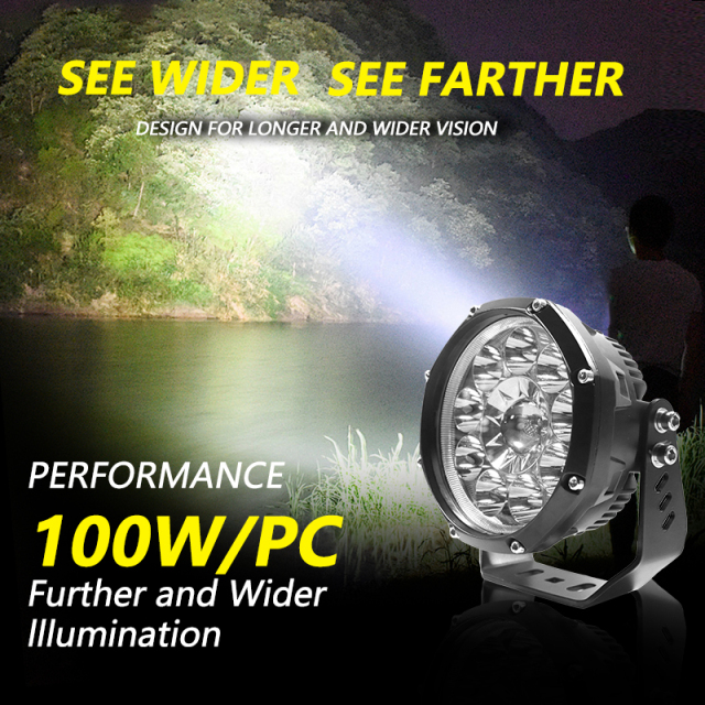 JOPOWER E-mark 6000Lm Round Led Work Light 5 Inch Spot Driving Light