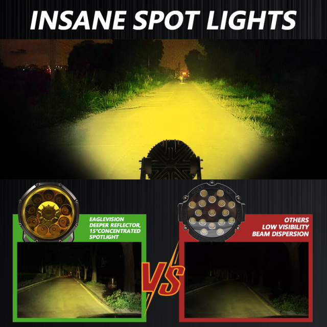 JOPOWER 12v Off-road Vehicle Driving Lights Laser for Jeep A pillar
