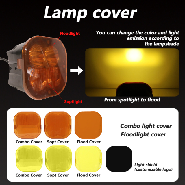 JOPOWER 40W 3.5 Inch Offroad LED Spotlight LED Light Pods with DRL