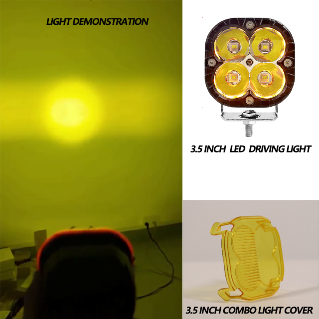 JOPOWER 40W 3.5 Inch Offroad LED Spotlight LED Light Pods with DRL