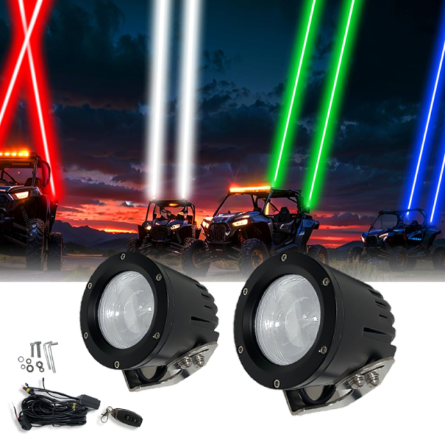 JOPOWER 4 Color RGBW Offroad Whipless Laser Whip Lights for UTV ATV