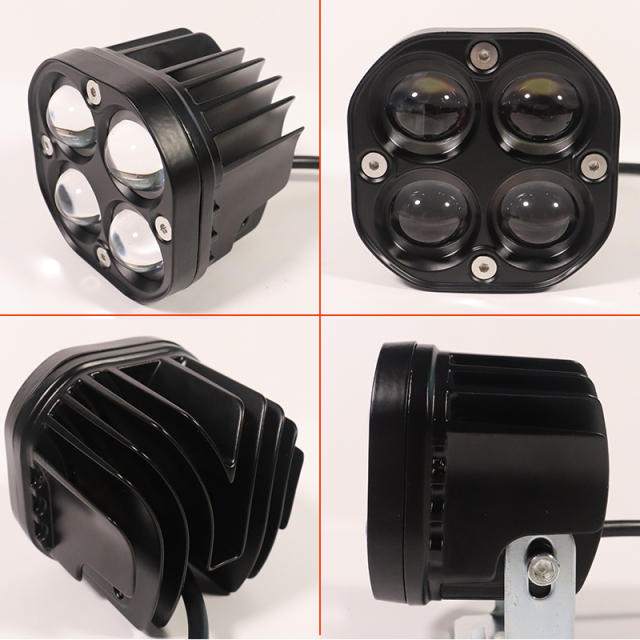 JOPOWER 3 inch 40W LED Pod Lights Yellow White Double Color Fog Light
