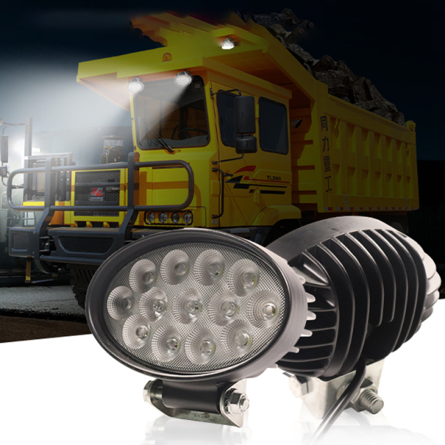 JOPOWER Oval 12v 4In 39W Led Flood Offroad Work Lights for Tractor