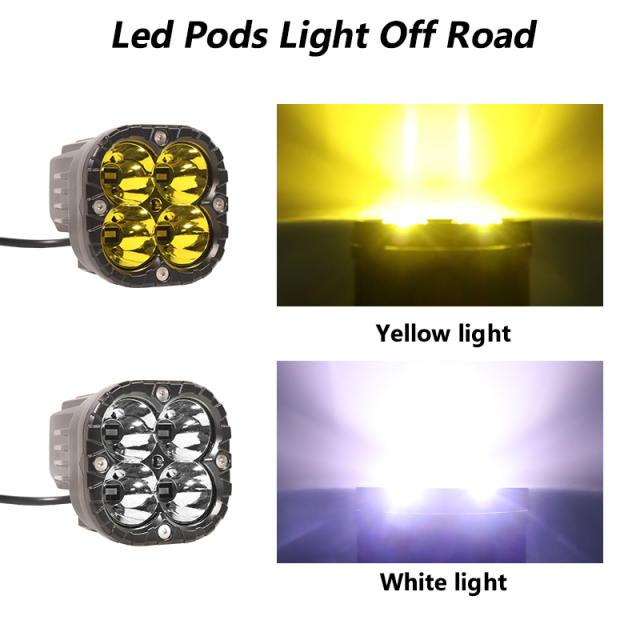 JOPOWER 3.5" LED Cube Pods Work Lights for Jeep