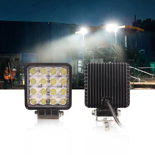 JOPOWER Work Led Light 4 Inch 48W Square Off Road Lights for Jeep