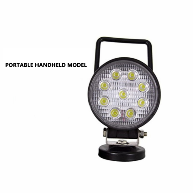 JOPOWER 4 inch 27W LED Work Light Bar with Magnetic Base for Trailer Tractor