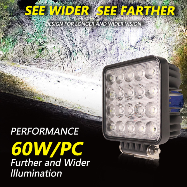 JOPOWER 4'' Round Flood Light Off Road Lights Fog Lights Off Road