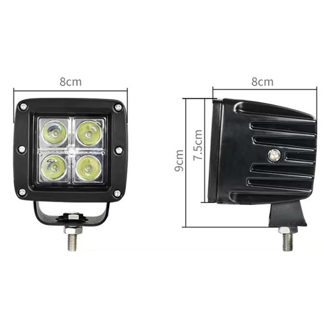 JOPOWER Square CREE LED Work Light Spot Lamp Driving Light
