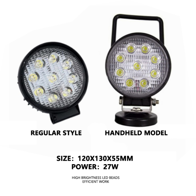 JOPOWER 4 inch 27W LED Work Light Bar with Magnetic Base for Trailer Tractor