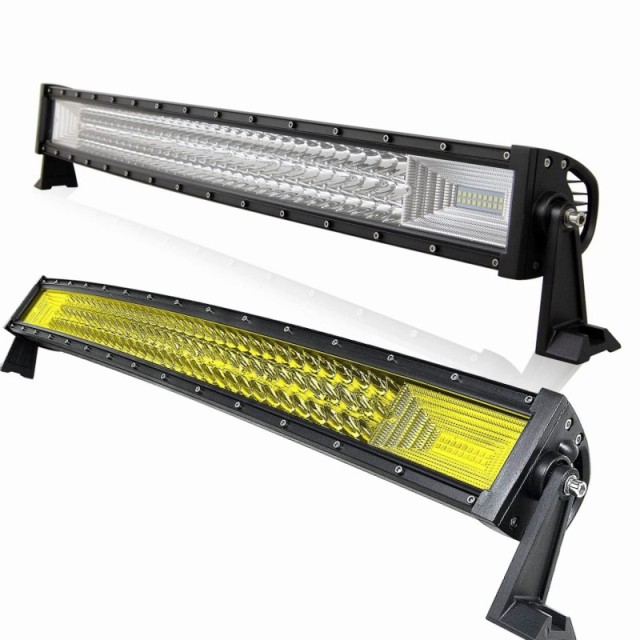 JOPOWER 4X4 off Road Spot Flood Dual Color White Amber LED Light Bar