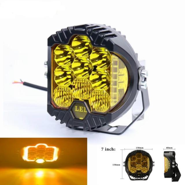 JOPOWER 7 Inch 90W LED Work Light Pods Spot Flood Combo Beam Fog Lamp