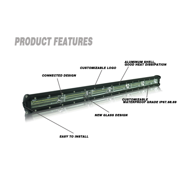 JOPOWER  Led Light Bar Ultra Slim Off Road Working Light for Trucks