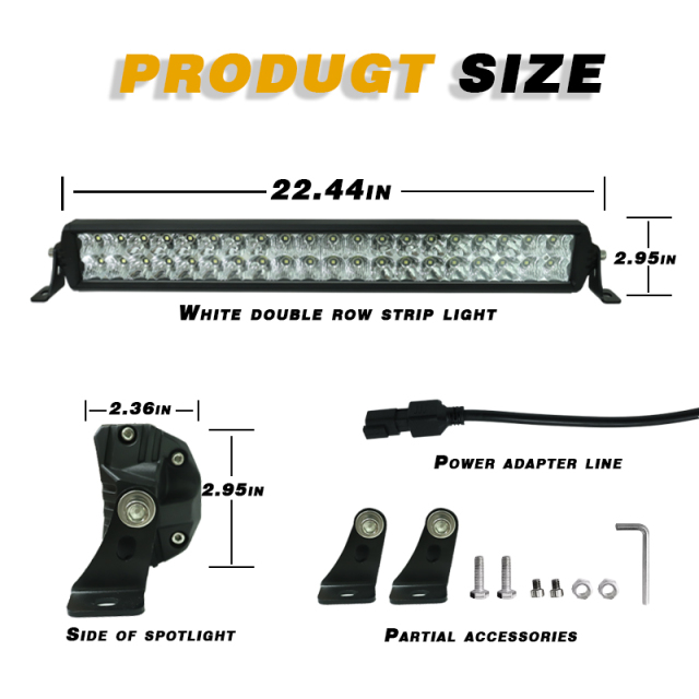 JOPOWER 22 inch Double Row Off Road LED Light Bar for Pickup
