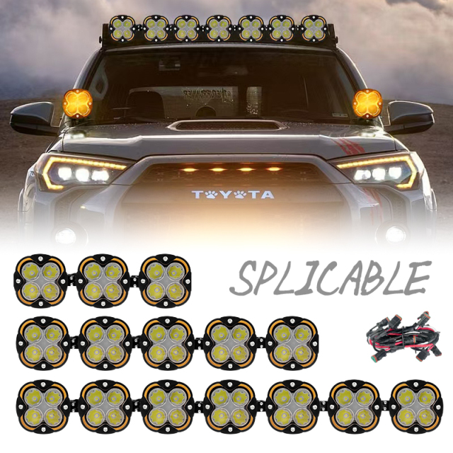 Super Bright Modular DRL LED Light Bar 22/42/52 Inch Offroad Roof Rack Driving Fog Spot Light for UTV Car 4x4 Offroad Vehicle