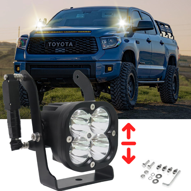 Custom 3.5 Inch Super Bright 80W up and Down Rotating Auxiliary LED Driving Fog Light Universal Fitment for SUV Offroad ATV UTV