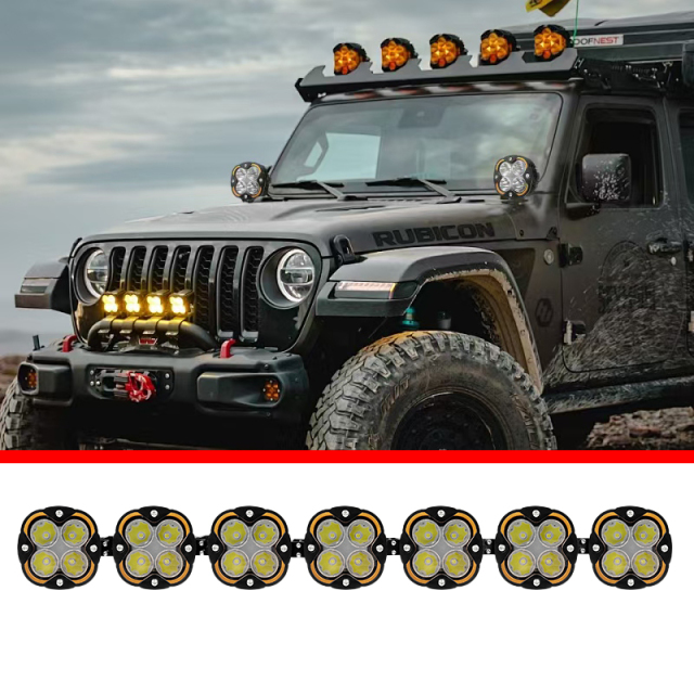 Super Bright Modular DRL LED Light Bar 22/42/52 Inch Offroad Roof Rack Driving Fog Spot Light for UTV Car 4x4 Offroad Vehicle