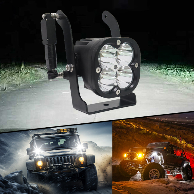 Custom 3.5 Inch Super Bright 80W up and Down Rotating Auxiliary LED Driving Fog Light Universal Fitment for SUV Offroad ATV UTV