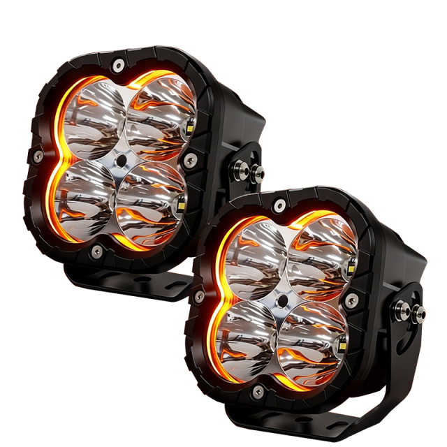5 Inch Dual Color 6000k Car Light LED Work Roof Spot Car Light Fog Light for Offroad Motorcycle Driving Auxiliary Pot Light