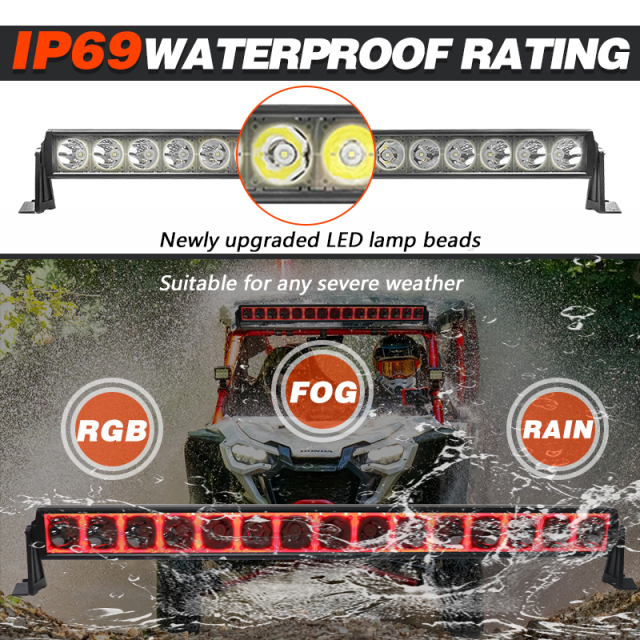 Custom Size Led Light Bar 32 Inch Universal Barra De Luz RGB Light Bars Led Offroad Lights