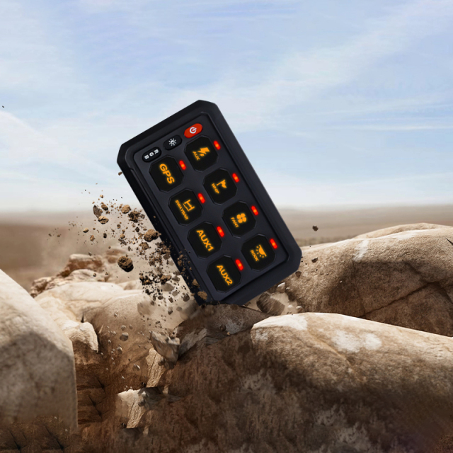Universal 8 Gang Combination Switch with RGB and 60A Fuse-12-24V DC Off-Road Light Control for Jeep Truck SUV UTV