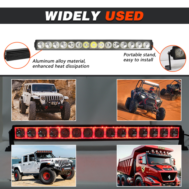 Custom Size Led Light Bar 32 Inch Universal Barra De Luz RGB Light Bars Led Offroad Lights
