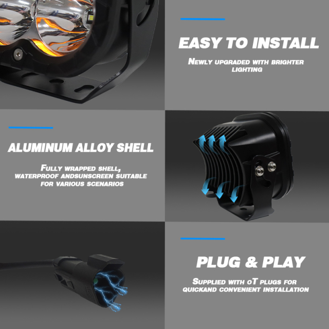 Custom 32 42 52 Inch LED Car Headlight Modular Light bar Combo Offroad Driving Lights Fog Light