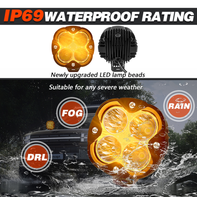 New Super Bright 200W 5 Inch LED Auxiliary Driving Offroad Light DRL 24V Offroad Fog Spot Light for Car Truck Pickup ATV UTV