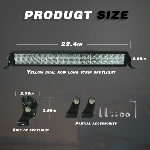 22 Inch Auto Parts Accessories Barra Led Hilites Offroad Truck 4x4 Black Splicing Modular Led Light Bar Off Road
