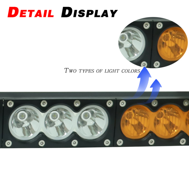 White Amber Dual Color Offroad Led Bar 32 Inch Combo Spot Flood 180W Universal 12V 24V Car Auxiliary Lighting Led Work Light Bar