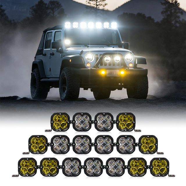 JOPOWER 42'' 350W 42000ML 6000K White Yellow Beam Full Size Other Barra LED Light Bars