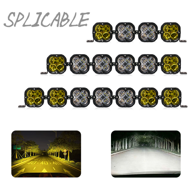 JOPOWER 42'' 350W 42000ML 6000K White Yellow Beam Full Size Other Barra LED Light Bars