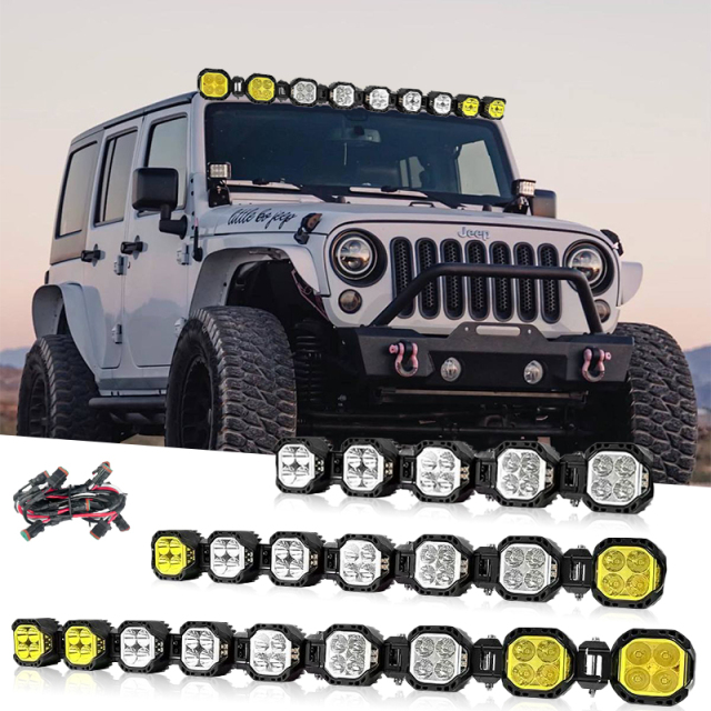 LED Pod Linkable Off-Road Light Bar Kit for UTV ATV Jeep